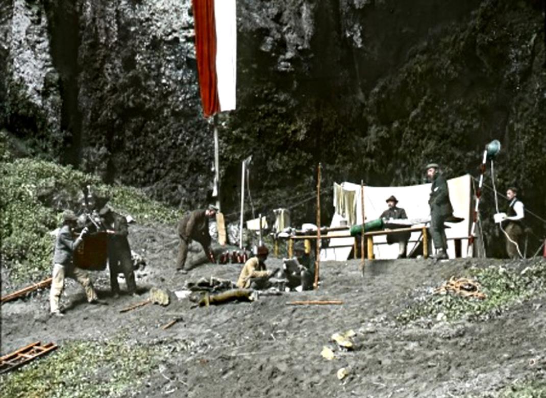 Absolonova výprava na dno Macochy od 28. srpna do 2. září 1905. Foto MZM