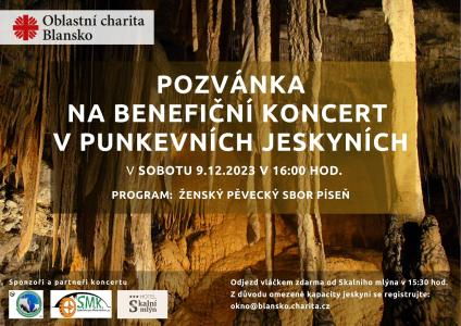Benefiční koncert v Punkevních jeskyních, 9. 12. 2023