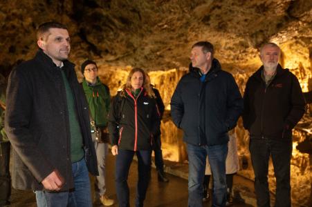 Návštěva ministra Petra Hladíka v Punkevních jeskyních, 22. 1. 2024